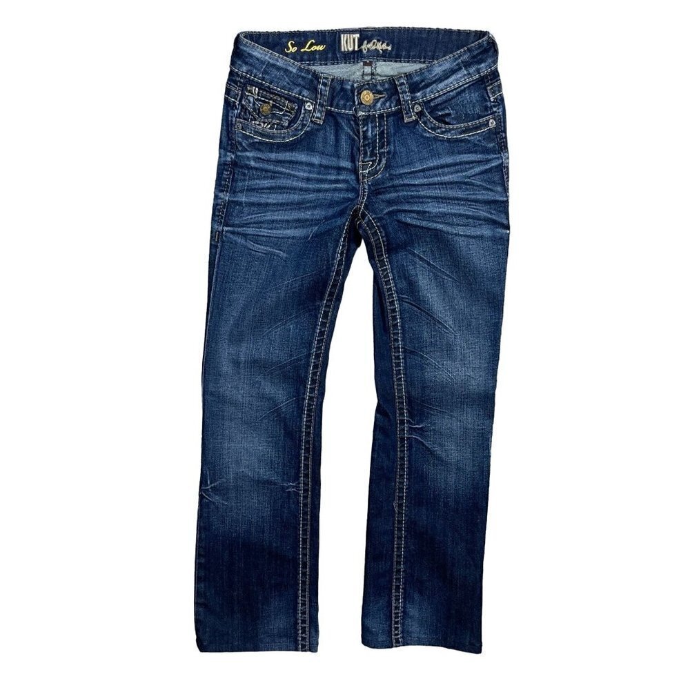 Kut From the Kloth So Low Medium Wash Straight Jeans Size 2